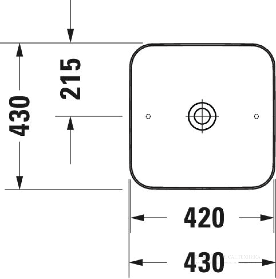 Раковина Duravit Cape Cod накладная, 430х430 мм, цвет белый шёлково-матовый - изображение 3