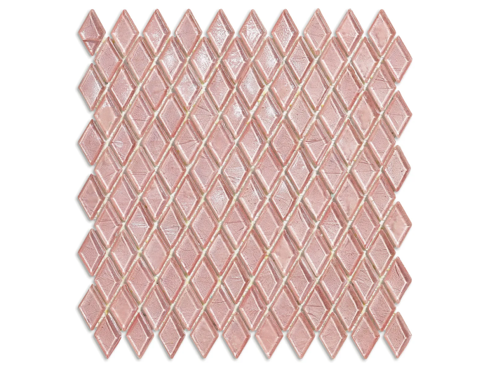 На изображении товар Sicis Стеклянная мозаика Diamond ITEM T45 Princess chips size 23х40 mm sheet size 251x253 mm от официального представителя в Москве