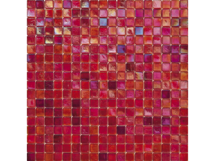 На изображении товар Sicis Стеклянная мозаика Glimmer Melograno chips size 15x15 mm sheet size 295x295 mm от официального представителя в Москве
