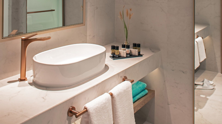 Смеситель для раковины Gessi Rilievo, высокий, без донного клапана, цвет Warm Bronze Brushed PVD - изображение 1