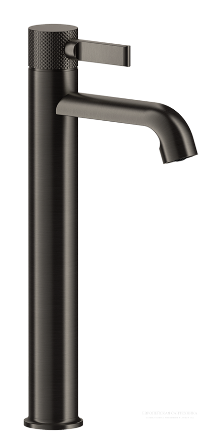 Смеситель для раковины Gessi Inciso, высокий, без донного клапана, цвет Black Metal Brushed PVD