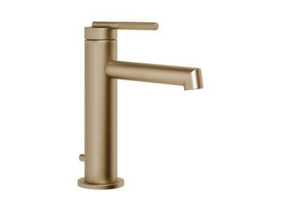 Смеситель  для раковины Gessi Ingranaggio, однорычажный, с донным клапаном, цвет Warm Bronze Brushed PVD