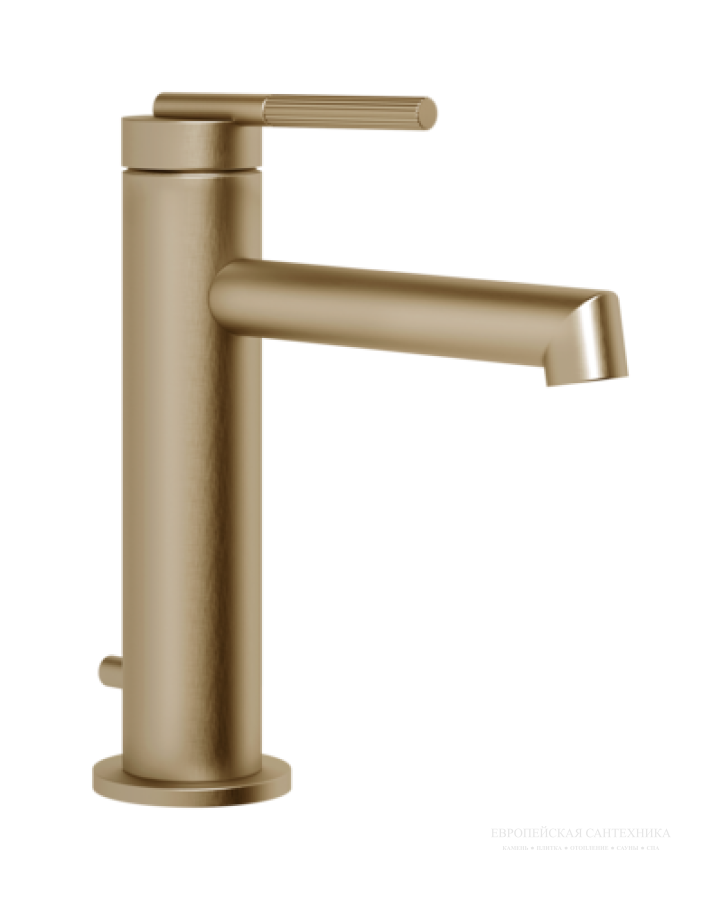 Смеситель  для раковины Gessi Ingranaggio, однорычажный, с донным клапаном, цвет Warm Bronze Brushed PVD