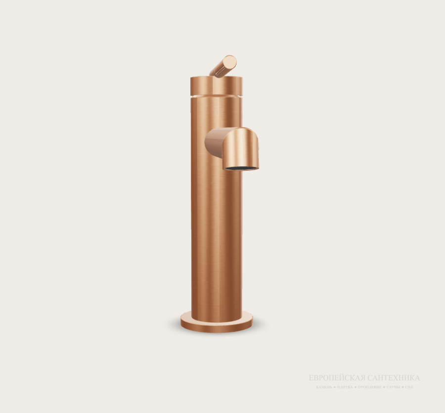 Смеситель  для раковины Gessi Ingranaggio, однорычажный, с донным клапаном, цвет Warm Bronze Brushed PVD - изображение 2