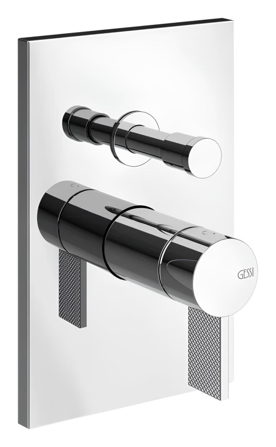Смеситель для ванны/душа Gessi Inverso, настенный, на 2 выхода, с переключателем ванна/душ, внешняя часть, цвет Chrome