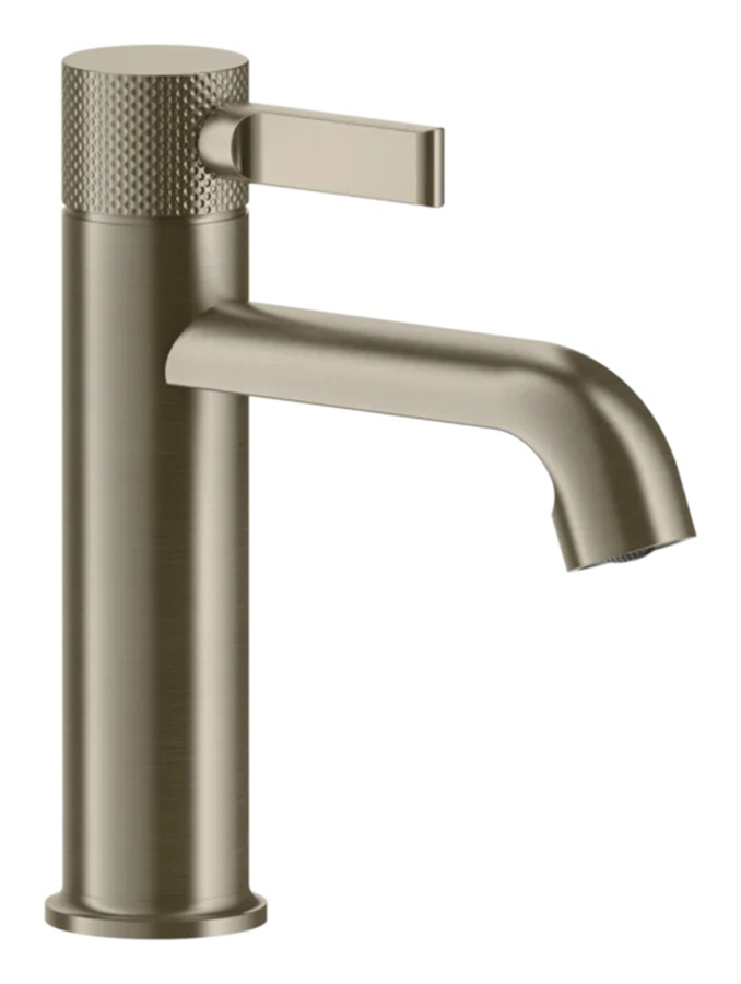 Смеситель для раковины Gessi Inciso, с донным клапаном, цвет Finox Brushed Nickel
