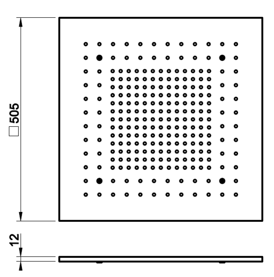 Накладная панель верхнего душа Gessi Afilo, с функцией дождя, 500х500 мм, цвет warm bronze brushed PVD - изображение 4