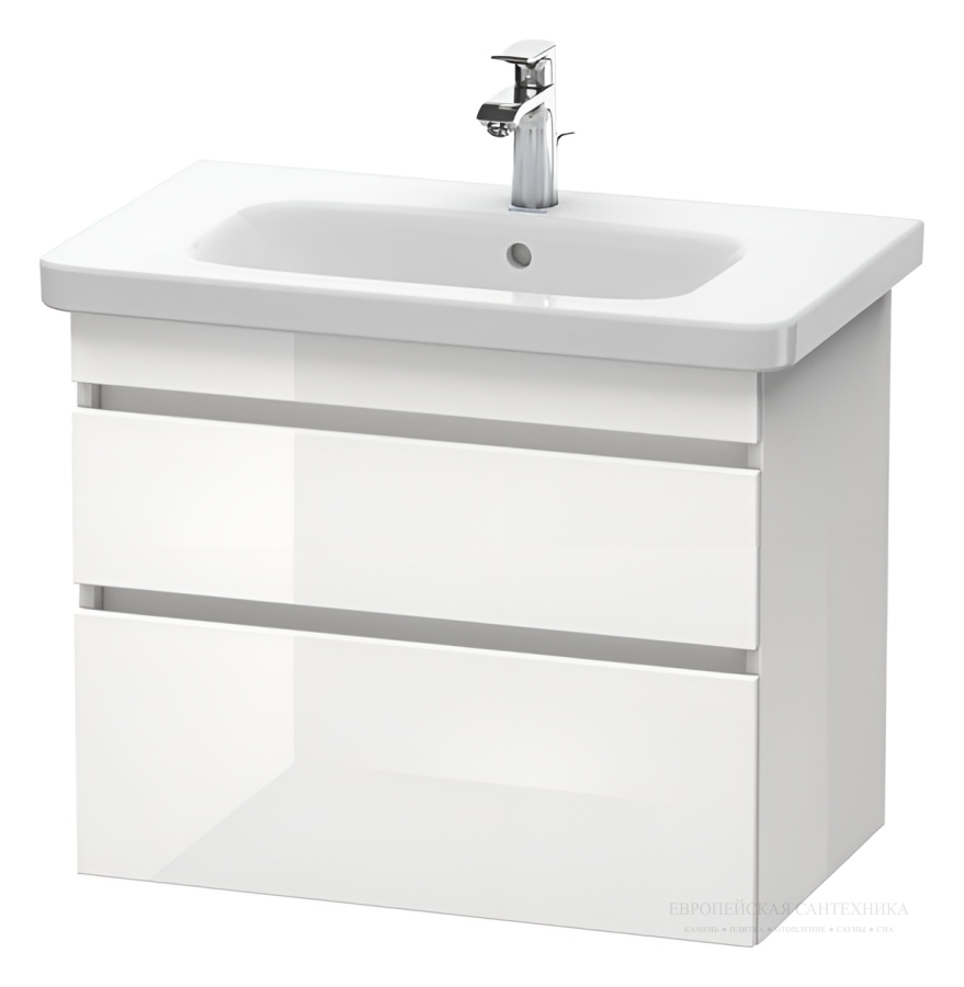 Раковина Duravit DuraStyle для мебели, 800х480 мм, с переливом, 3 отверстия под смеситель, цвет белый - изображение 3