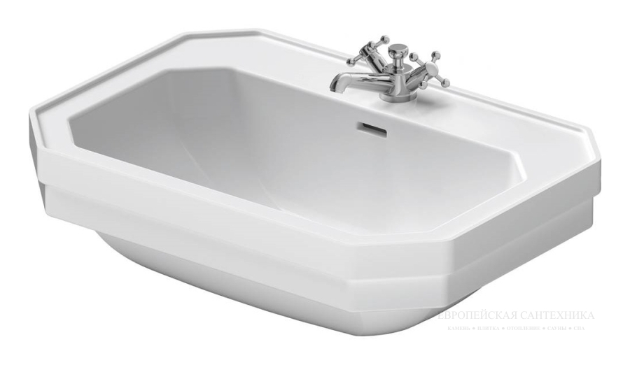 Раковина Duravit Series 1930 подвесная, 700х500 мм, с 1 отверстием под смеситель, цвет белый глянцевый