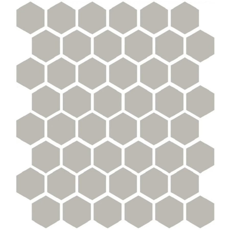 Etruria Керамогранит XXS-3D Esagono 5X5.7 3D Perla Su Rete Monocolore 33Х37