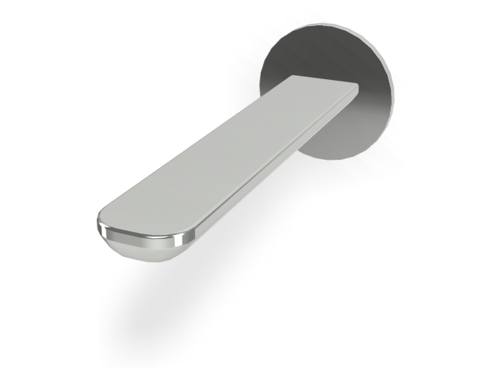 На изображении товар Излив для ванны Carlo Frattini Flo, настенный, L-218 мм, цвет хром от официального представителя в Москве