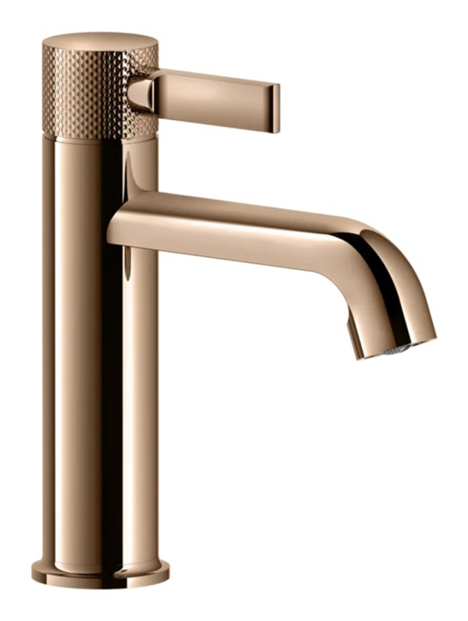 Смеситель для раковины Gessi Inciso, без донного клапана, цвет Copper PVD