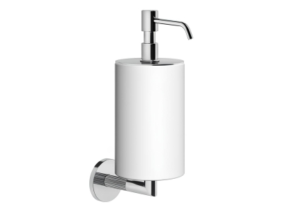 На изображении товар Дозатор Gessi Ingranaggio, настенный, цвет White/Chrome от официального представителя в Москве