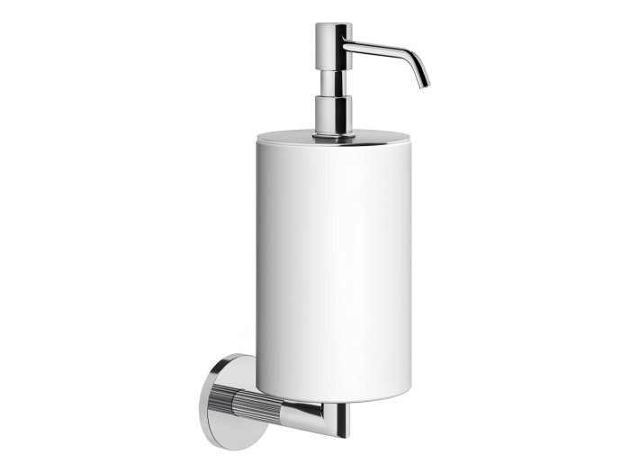 На изображении товар Дозатор Gessi Ingranaggio, настенный, цвет White/Chrome от официального представителя в Москве