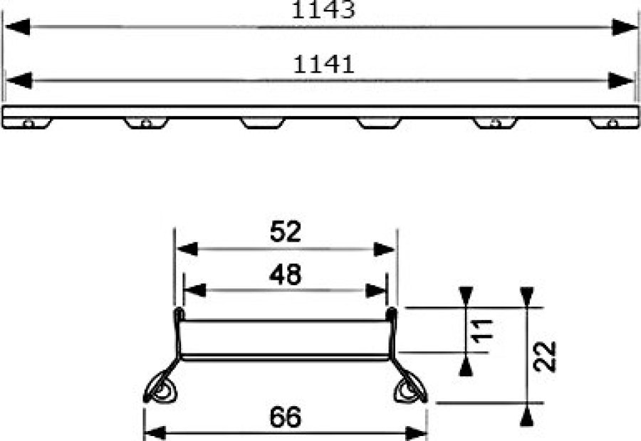 Основа для плитки TECEdrainline под облицовку плиткой "plate II", прямая, L 1200 мм - изображение 3