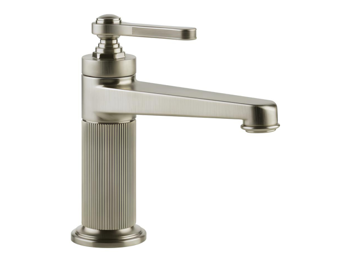 На изображении товар Смеситель для раковины Gessi Venti20, с донным клапаном, цвет Finox Brushed Nickel от официального представителя в Москве