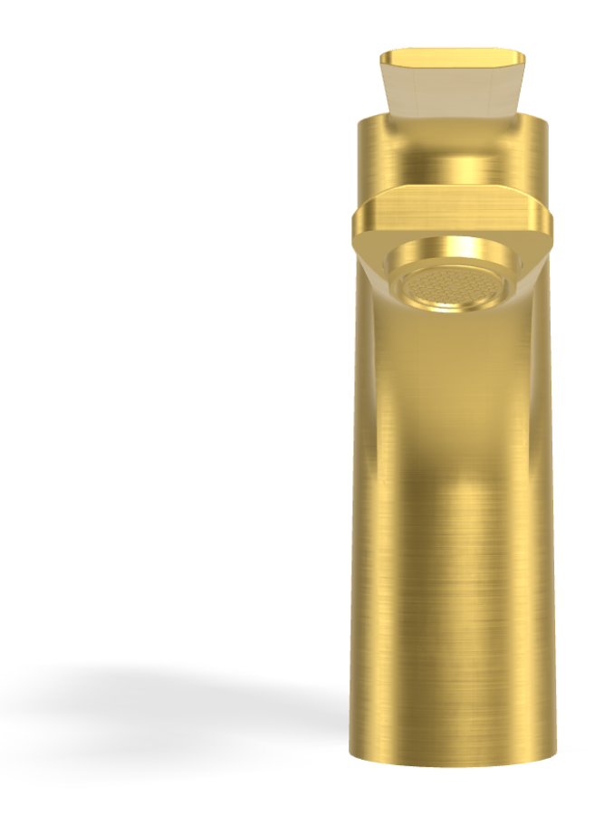 Смеситель для раковины Carlo Frattini Mast, однорычажный, с 2 гибкими шлангами, без донного клапана, Н-146 мм, цвет брашированное золото - изображение 1