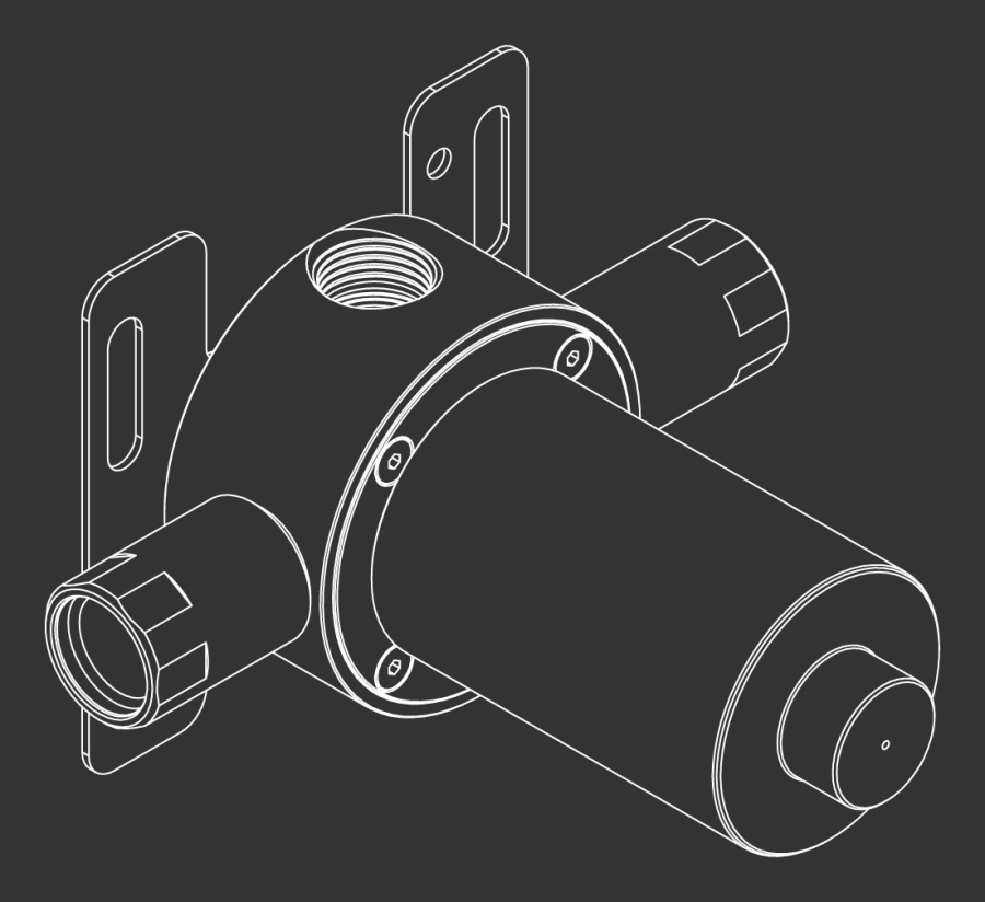 Скрытая часть CEA Design Built-in Parts, для настенного термостатического смесителя, PTR 27