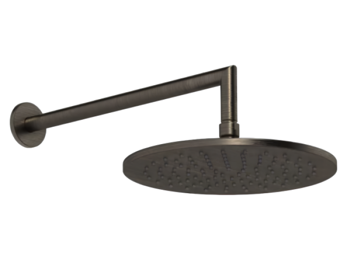 На изображении товар Верхний душ Gessi Anello, Ø250 мм, шарнирный, Н-145 мм, цвет Aged Bronze от официального представителя в Москве