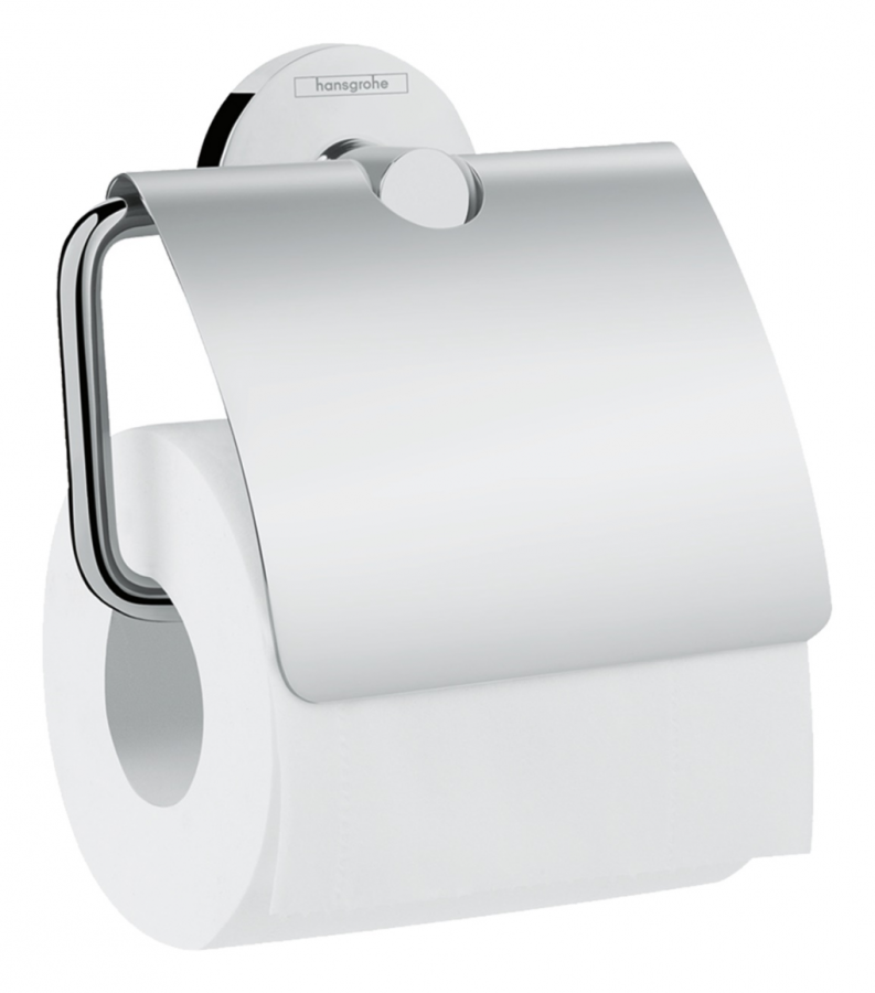 Бумагодержатель Hansgrohe Logis Universal, настенный, с крышкой, цвет хром