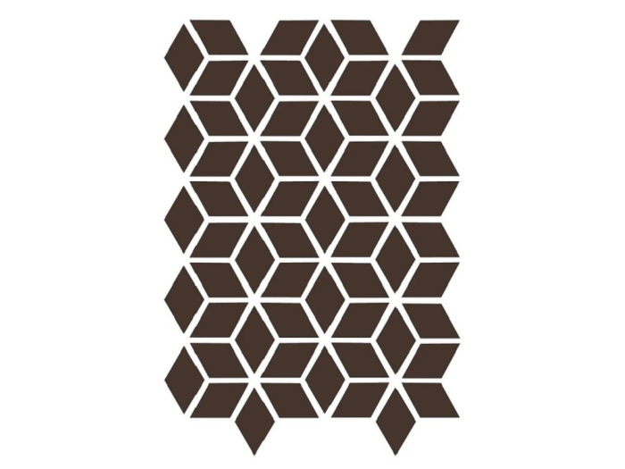 На изображении товар Etruria Керамогранит Xxs Rombo E 4X7 Su Rete Monocolore Moro от официального представителя в Москве