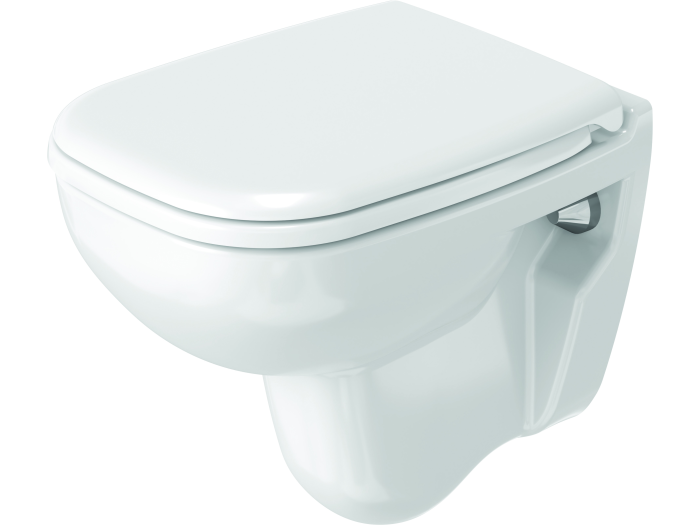 На изображении товар Унитаз подвесной Duravit D-Code Compact, 480 х 350 мм, вертикальный смыв, цвет белый от официального представителя в Москве