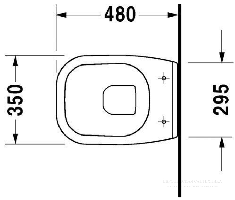 Унитаз подвесной Duravit D-Code Compact, 480 х 350 мм, вертикальный смыв, цвет белый - изображение 12