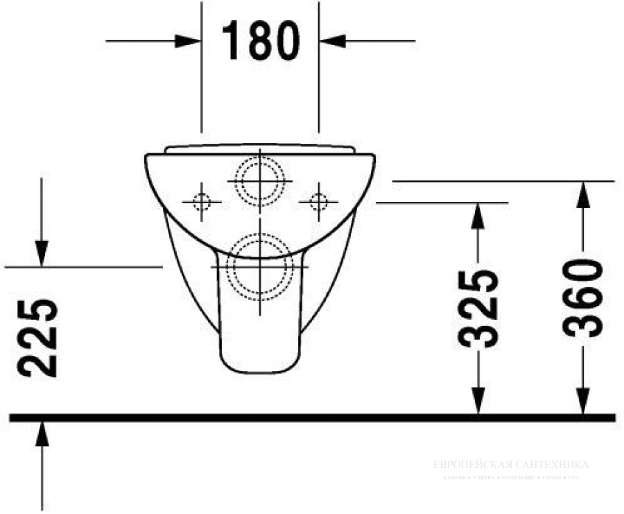 Унитаз подвесной Duravit D-Code Compact, 480 х 350 мм, вертикальный смыв, цвет белый - изображение 10