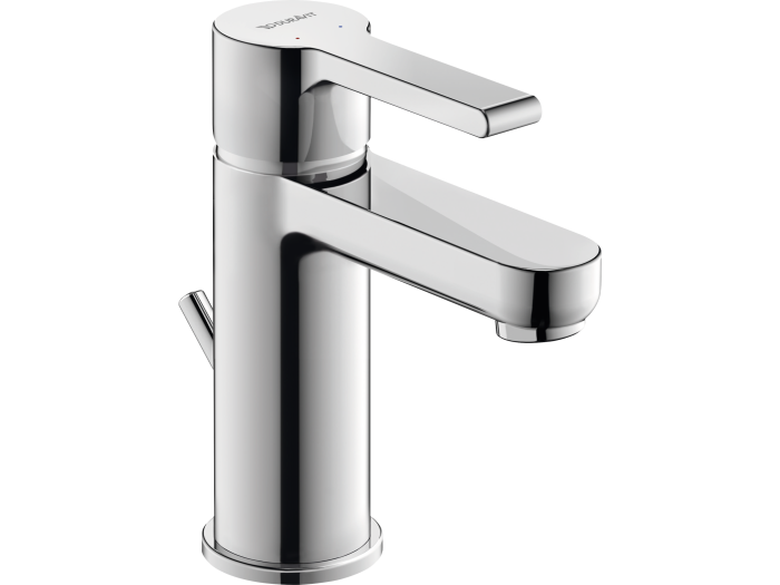 На изображении товар Смеситель для раковины Duravit B.2 однорычажный S, h-152 мм, с донным клапаном, цвет хром от официального представителя в Москве
