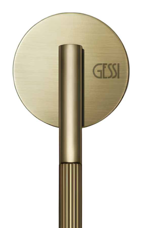 Смеситель для ванны Gessi Ingranaggio, напольный, с ручным душем, встраиваемый, цвет Brass Brushed PVD - изображение 1