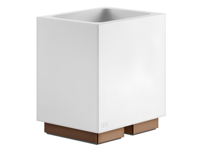 Стакан Gessi, настольный, белый композитный материал, цвет Copper PVD