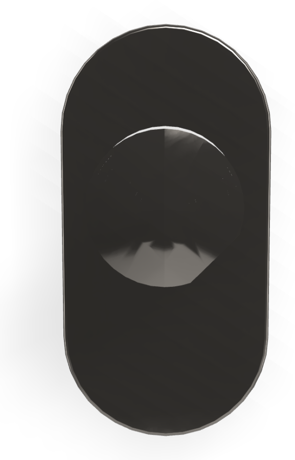 Смеситель для душа Carlo Frattini SO, настенный, без ручек, Н-200 мм, внешняя часть, цвет чёрный хром - изображение 1