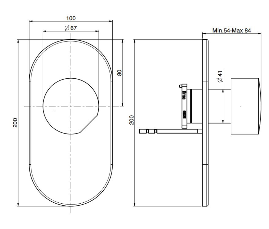 Смеситель для душа Carlo Frattini SO, настенный, без ручек, Н-200 мм, внешняя часть, цвет чёрный хром - изображение 3