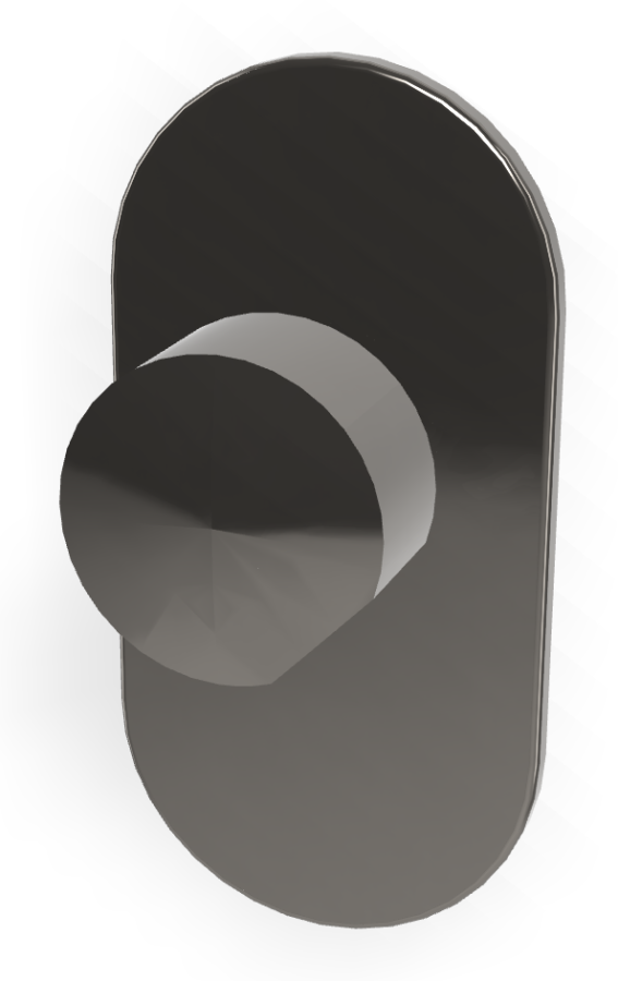 Смеситель для душа Carlo Frattini SO, настенный, без ручек, Н-200 мм, внешняя часть, цвет чёрный хром