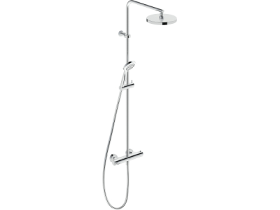 На изображении товар Душевая система Duravit B.2 настенная, с термостатическим смесителем, цвет хром от официального представителя в Москве
