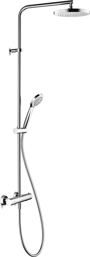 Душевая система Duravit B.2 настенная, с термостатическим смесителем, цвет хром - изображение 1