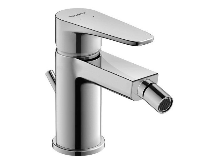 На изображении товар Cмеситель для биде Duravit B.1 однорычажный, h-129 мм, с донным клапаном, цвет хром от официального представителя в Москве