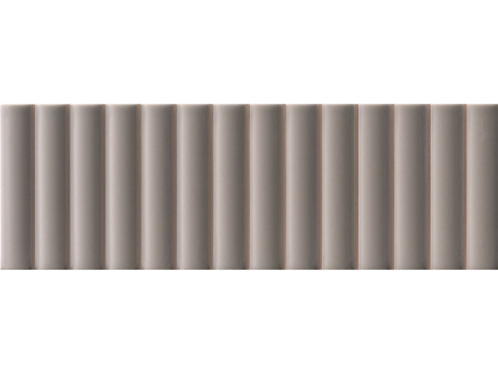 На изображении товар Micro. Керамогранит 3D Forms Fluted Grey 10X30 от официального представителя в Москве