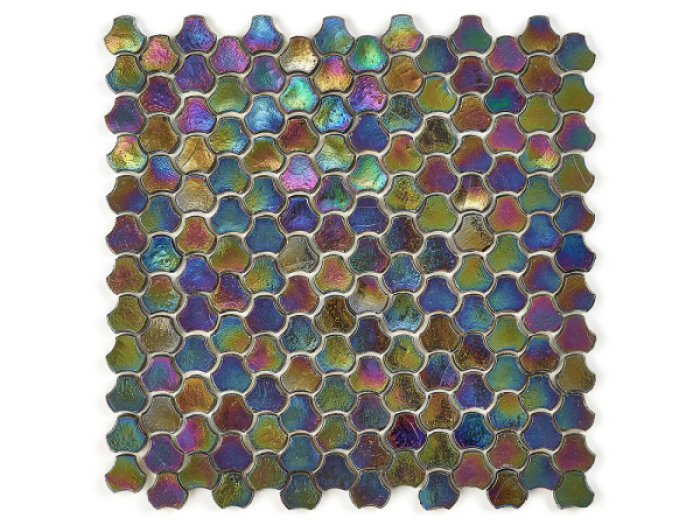 На изображении товар Sicis Стеклянная мозаика Clover Turtle chips size 25 mm sheet-size 286x283 mm от официального представителя в Москве