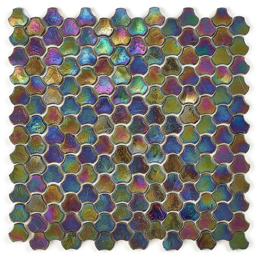Sicis Стеклянная мозаика Clover Turtle chips size 25 mm sheet-size 286x283 mm