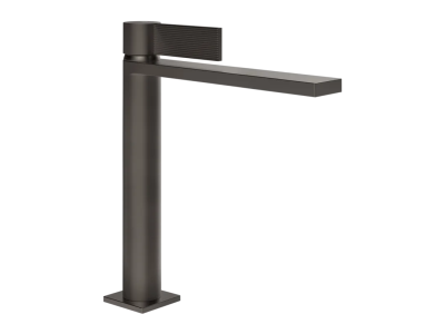 Cмеситель для раковины Gessi Inverso, средний, с изливом 199 мм, донным клапаном "Stop&Go", цвет Black Brushed Metal PVD