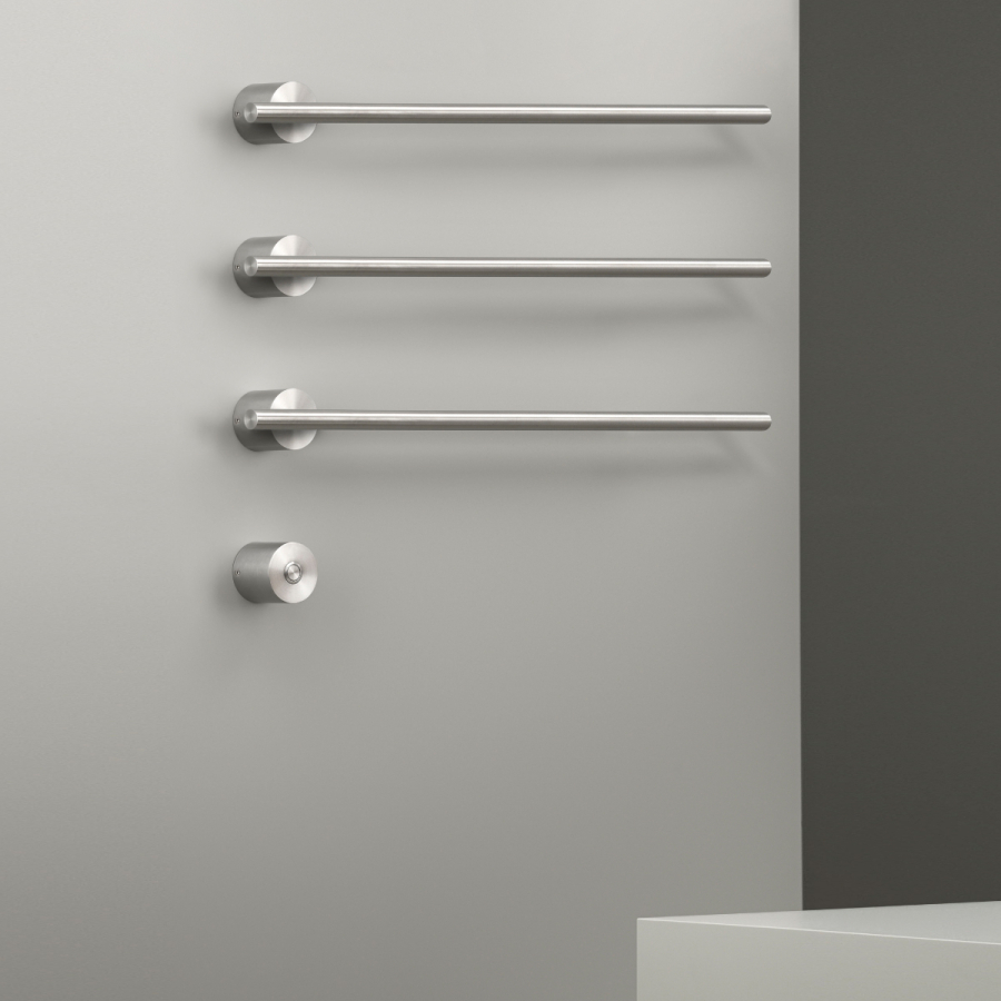 Полотенцесушитель CeaDesign Equilibrio, электрический, возможность установки под углом 180 °, цвет сатинированная сталь - изображение 2