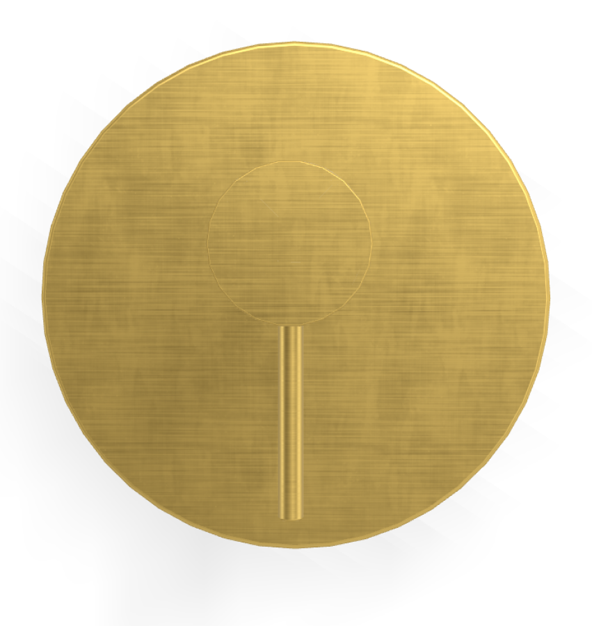 Смеситель для душа Carlo Frattini Spillo Up, встраиваемый, однорычажный, внешняя часть, цвет брашированное золото - изображение 1