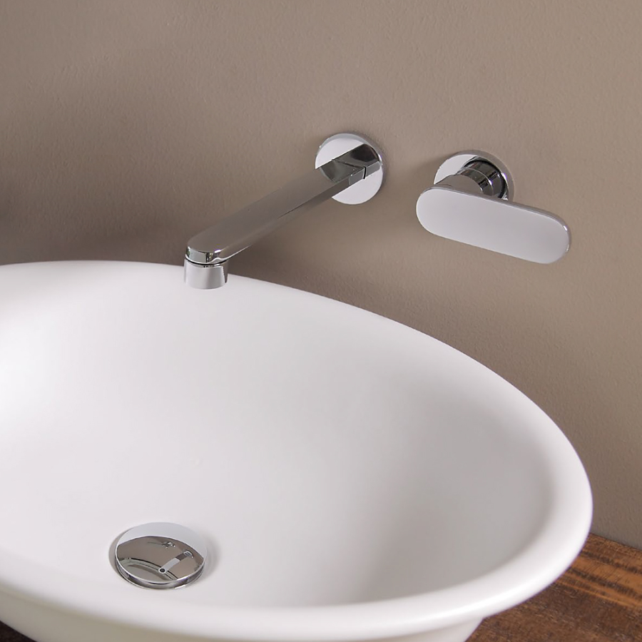 Смеситель для раковины Flaminia One, встраиваемый,  с донным клапаном Stop&Go, скрытая часть в комплекте, цвет хром - изображение 1
