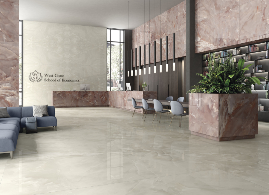 FMG Maxfine Керамогранит Marmi Onice ghiaccio lucidato 75x37,5 - изображение 1