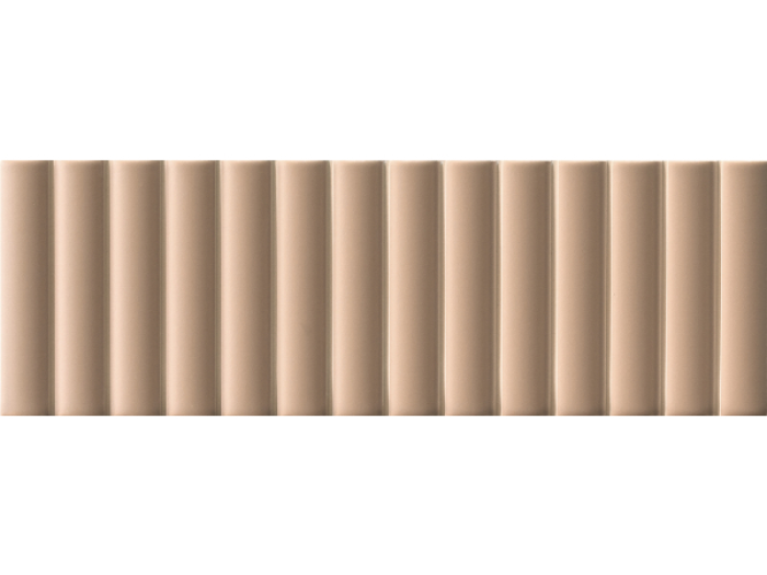 На изображении товар Micro. Керамогранит 3D Forms Fluted Terracotta 10X30 от официального представителя в Москве