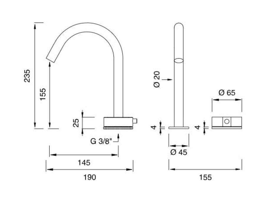 Ручка от смесителя Cea Design Giotto Plus, для арт. GIO75, цвет Satin Copper - изображение 2