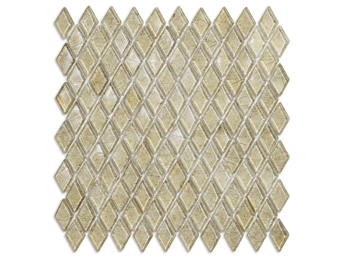 На изображении товар Sicis Стеклянная мозаика Diamond ITEM T45 Jubilee chips size 23х40 mm sheet size 251x253 mm от официального представителя в Москве