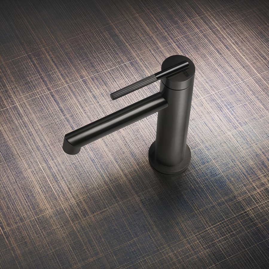 Смеситель для раковины Gessi Ingranaggio, без донного клапана, цвет Black Metal Brushed PVD - изображение 2