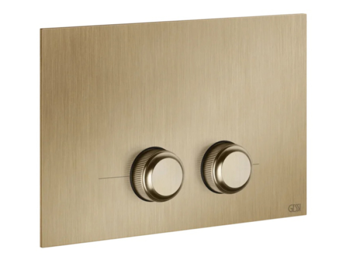 На изображении товар Клавиши смыва Gessi Venti20, совместимость с Geberit Sigma 8 и Sigma 12, цвет Warm Bronze Br. PVD от официального представителя в Москве
